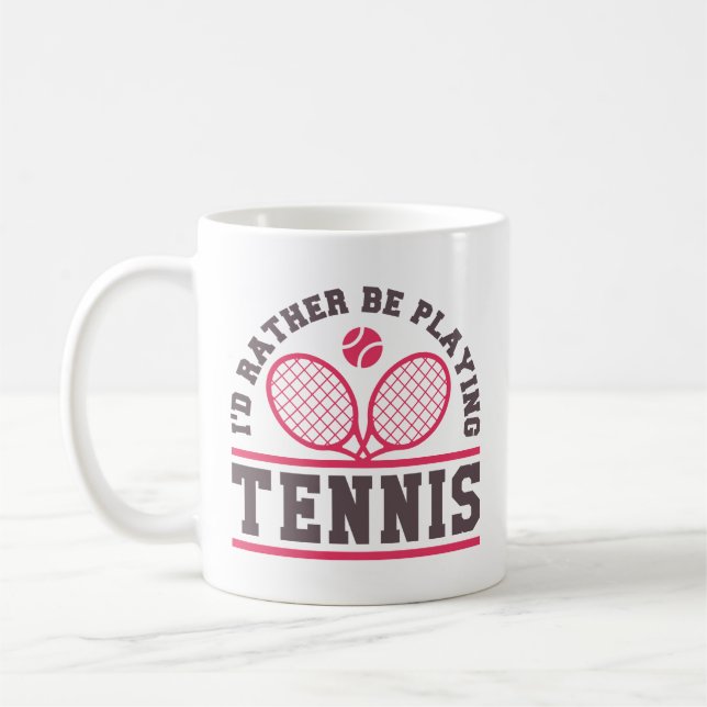 Taza De Café Prefiero jugar al tenis (Izquierda)