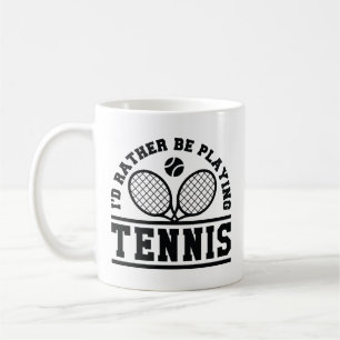 Taza De Café Prefiero jugar al tenis