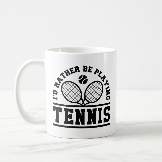Taza De Café Prefiero jugar al tenis (Izquierda)
