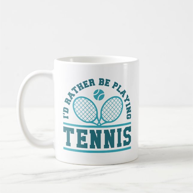 Taza De Café Prefiero jugar al tenis (Izquierda)