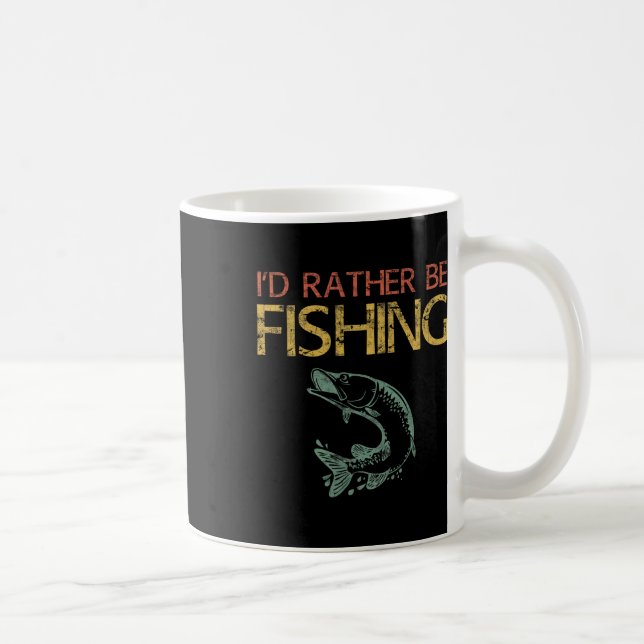 Taza De Café Prefiero Pescar Camisa de Pescador 1 (Derecha)