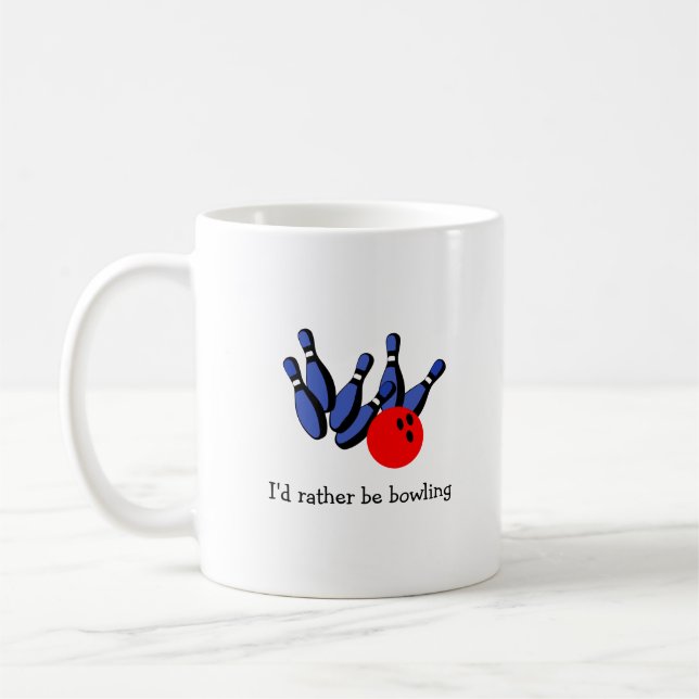 Taza De Café Prefiero ser boliche, personalizado (Izquierda)