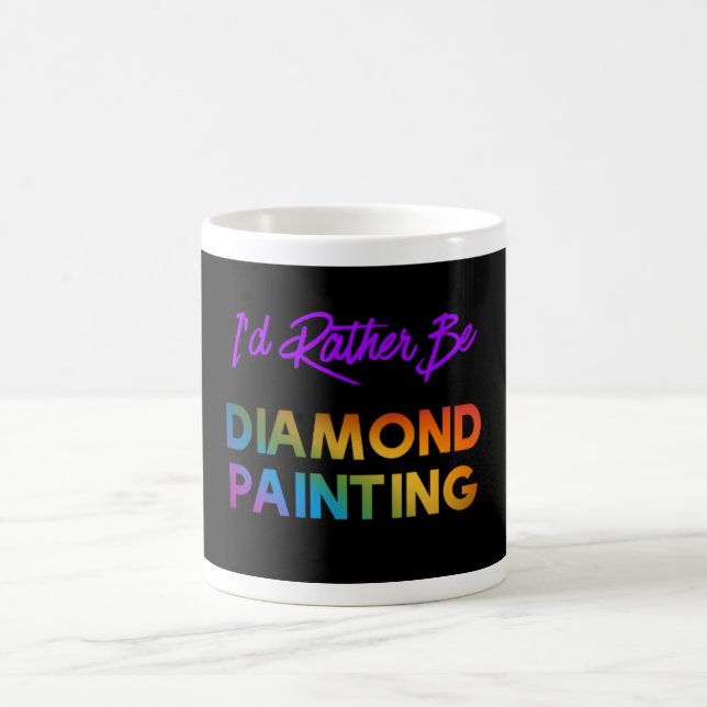 Taza De Café Prefiero ser pintador de diamantes, cerdo (Centro)