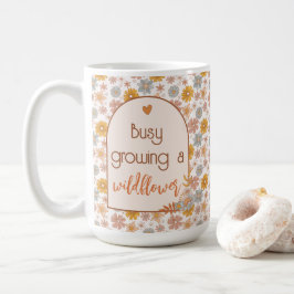 Taza De Café Pregancy Mommy-to-be Mug Boho Wildflower