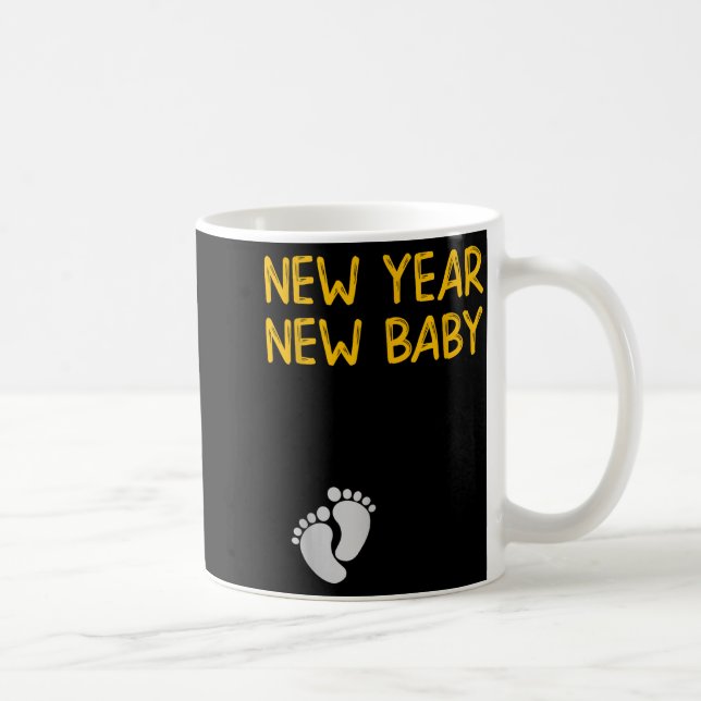 Taza De Café Pregnancy Announcemen - New Year New Baby  (Derecha)