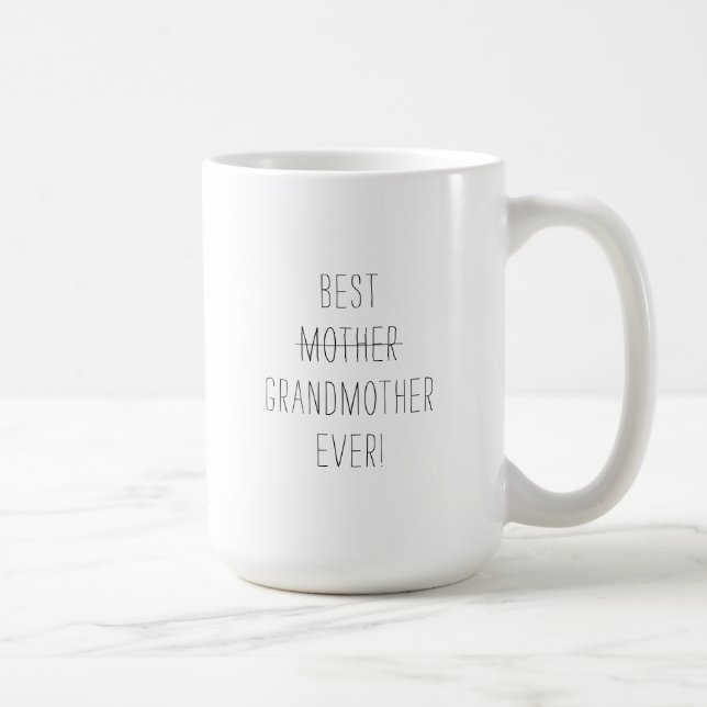 Taza De Café Pregnancy Announcement Best Mother Grandmother (Derecha)