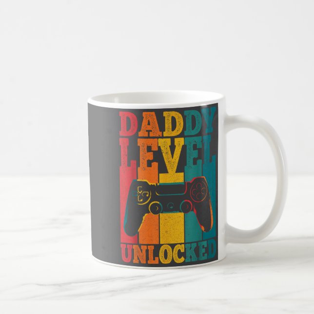 Taza De Café Pregnancy Announcement Dad Level Unlocked New Dadd (Derecha)