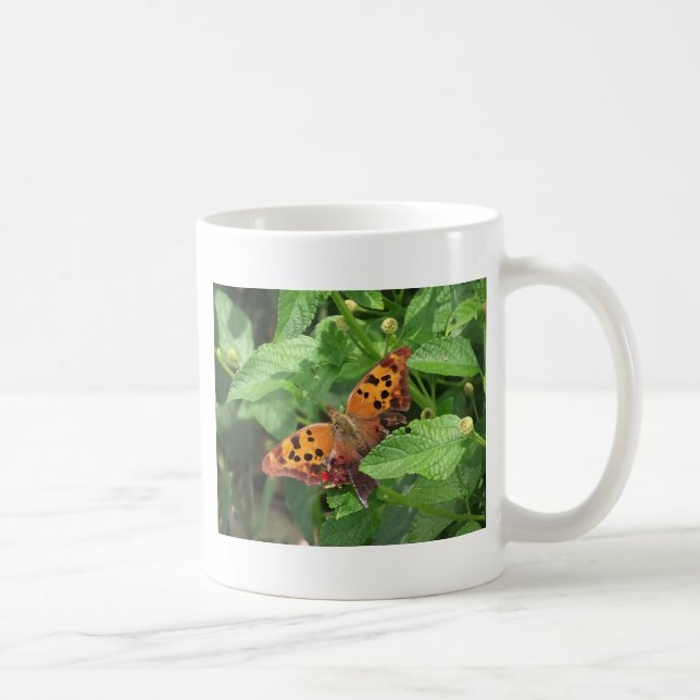 Taza De Café Pregunta Mark Butterfly sobre Lantana (Derecha)