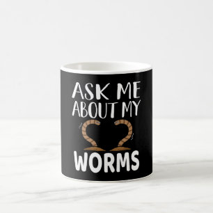 Taza De Café Pregúntame acerca de mis gusanos - Compostaje de 