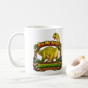 Taza De Café Pregúntame sobre Brontosaurio Chocolate Caliente