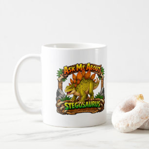 Taza De Café Pregúntame sobre el estegosaurio   Chocolate calie