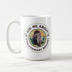 Taza De Café Pregúntame sobre la biología evolutiva mamut lúgub