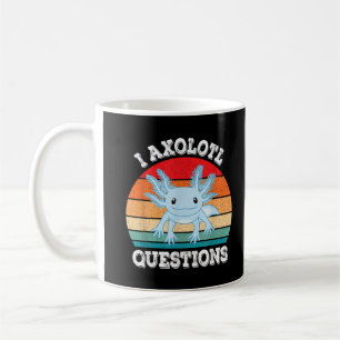 Taza De Café Preguntas de Ajolote Lindo Ajolote Divertido Retro