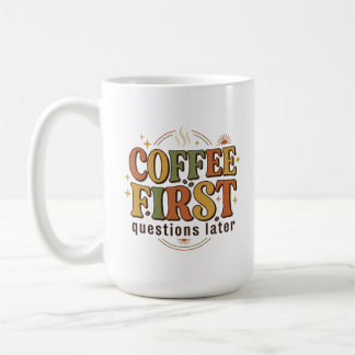 Taza De Café Preguntas Después Del Café Nombre Retro