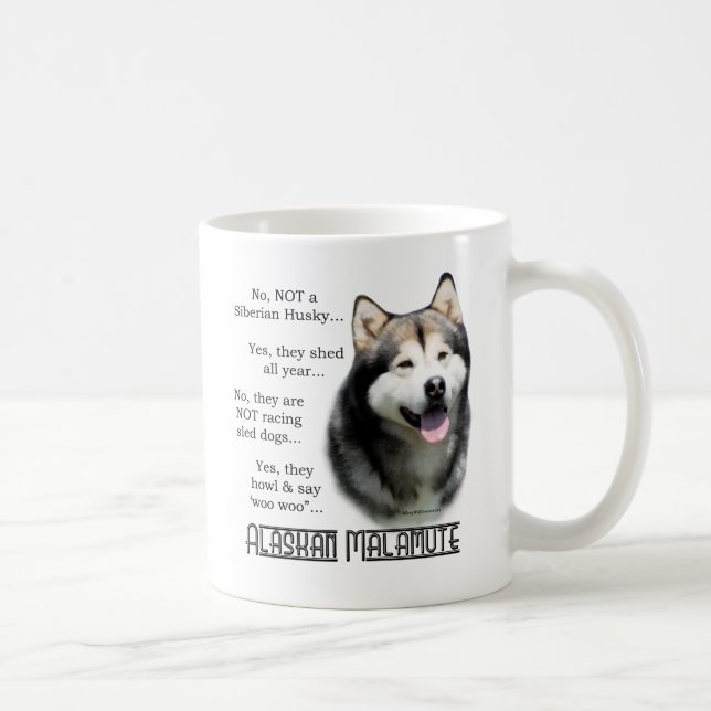 Taza De Café Preguntas frecuentes de Alaskan Malamute (Derecha)