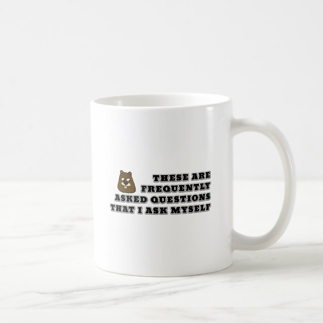 Taza De Café Preguntas frecuentes que me hago a mí mismo (Derecha)