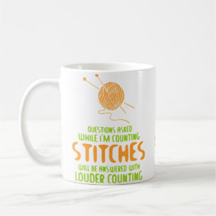 Taza De Café Preguntas Hechas Mientras Cuento Puntos De Tejido