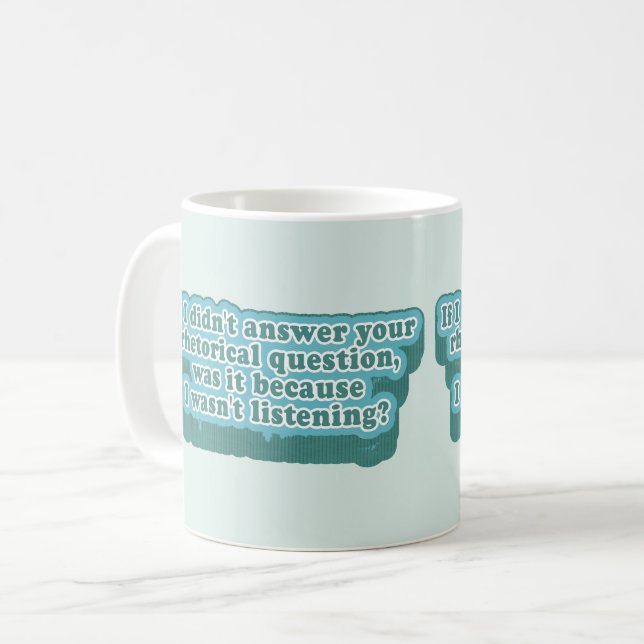 Taza De Café Preguntas retóricas Gramática divertida (Anverso izquierdo)