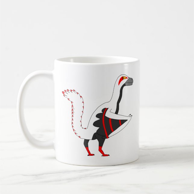 Taza De Café Prehistoric Energy Archaeopteryx Bird Dino Mug (Izquierda)