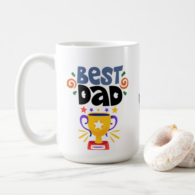 Taza De Café Premio Fun Best Dad Coffee Mug (Con donut)