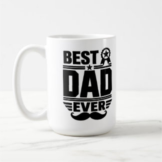 Taza De Café Premio Mejor Papá Ribbon Bigote Regalo 