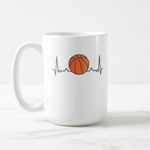 Taza De Café Premios deportivos Heartbeat de Baloncesto
