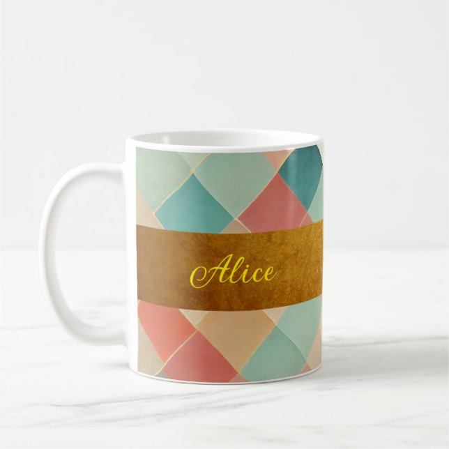 Taza De Café prénom personnalisé, cadeau élégant d'inspiración (Izquierda)