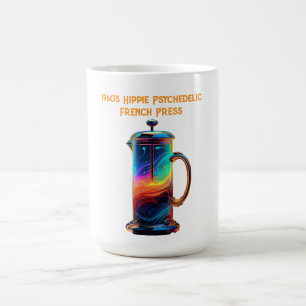 Taza De Café Prensa francesa hippie de los años 1960