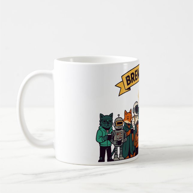 Taza De Café “¡Prepara Feliz! Equipo de Café” (Izquierda)