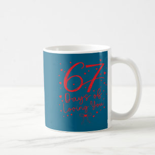 Taza De Café Preppy 67 Días De Amarte San Valentín Seis Siete 6
