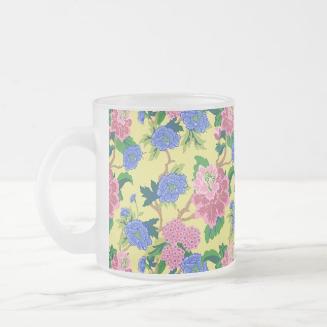 Taza De Café Preppy Chinoiserie Floral (Izquierda)