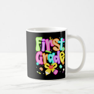 Taza De Café Preppy de primer grado vuelve a la escuela 1er gra