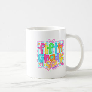 Taza De Café Preppy De Regreso A La Escuela 5to Grado Coquette
