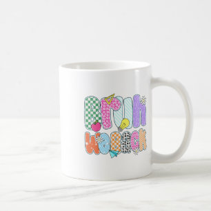 Taza De Café Preppy De Vuelta Al Colegio Colorido Bruh Estamos