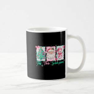 Taza De Café Preppy Es La Temporada Santa Muñeco De Nieve Feliz