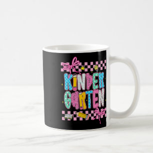 Taza De Café Preppy Kindergarten Regreso a Clases 1er Grado Ens