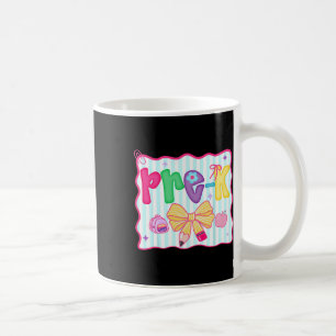 Taza De Café Preppy Regreso a Clases Pre-k Lindo Coquette Lazo
