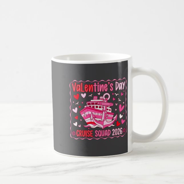 Taza De Café Preppy Valentines Cruise 2026 Family Matching Vale (Derecha)