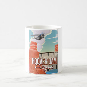 Taza De Café Presa Hoover Nevada Arizona Caricatura vintage