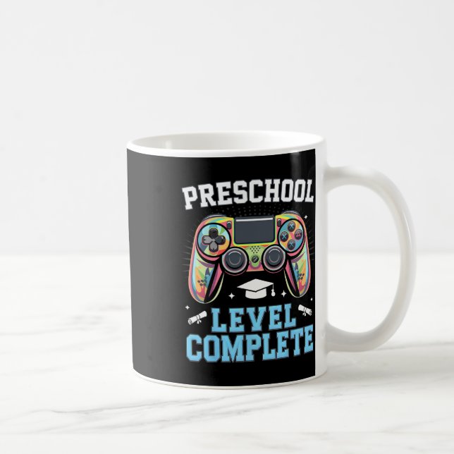 Taza De Café Preschool Level Complete Last Day Of School Gamer  (Derecha)