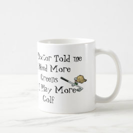 Taza De Café Prescripción del médico del golf