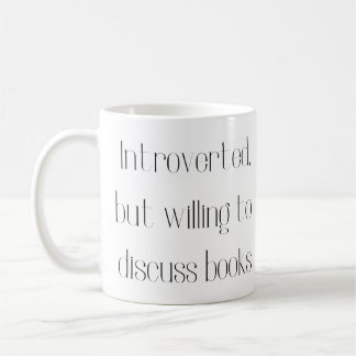 Taza De Café Presentado, pero dispuesto a discutir libros mug