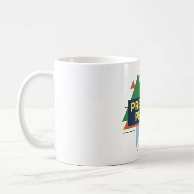 Taza De Café Presently Perfect Abstract Modern  Design (Izquierda)