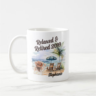 Taza De Café Presidenta de la playa de Jubilación de Mujeres