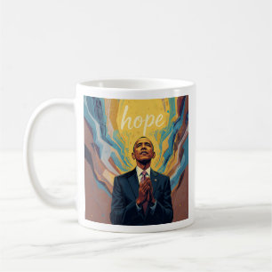 Taza De Café Presidente Barack Obama y el Mensaje de Esperanza 