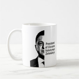 Taza De Café Presidente de Ucrania Zelenskyy mitad retrato de a