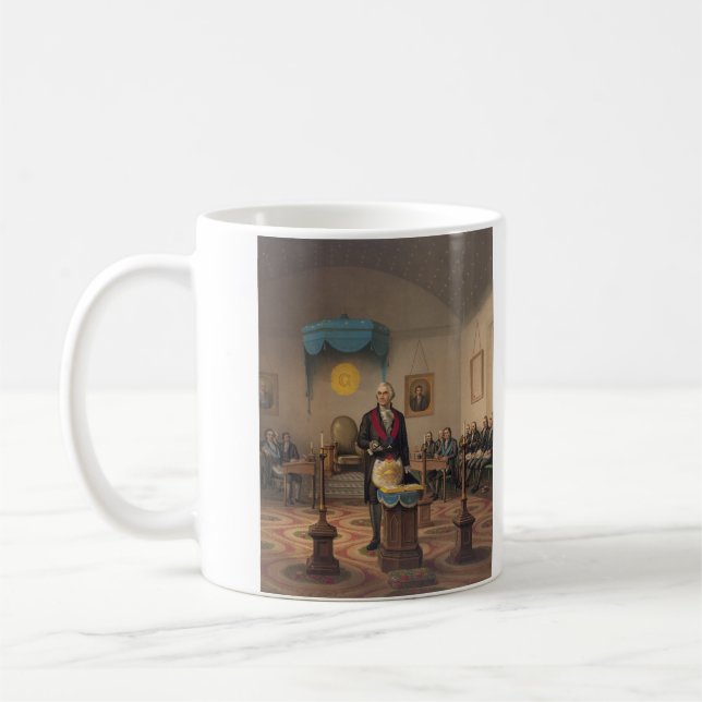 Taza De Café Presidente George Washington como albañil (Izquierda)
