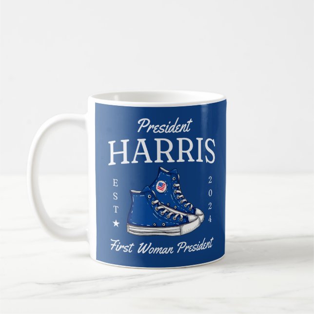 Taza De Café Presidente Harris 2024 Primera Presidenta (Izquierda)