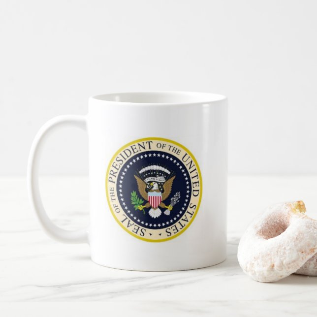 Taza De Café Presidente Mug del triunfo 45.o (Con donut)