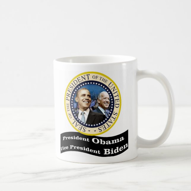 Taza De Café Presidente Obama vicepresidente Biden (Derecha)